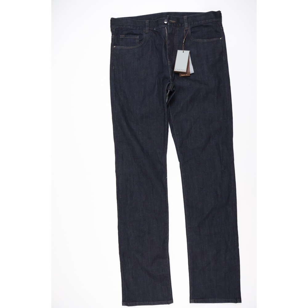 Canali Jeans Regular Fit Dark Blue Size 34 NWT MSRP $475